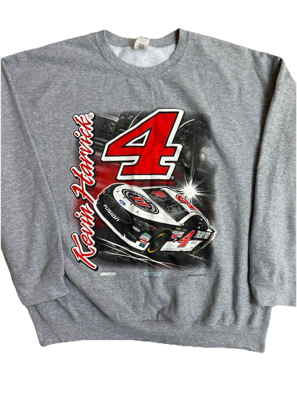 Kevin Harvick Grey Pullover Sweater 2018 Gildan Heavy Blend Size XL